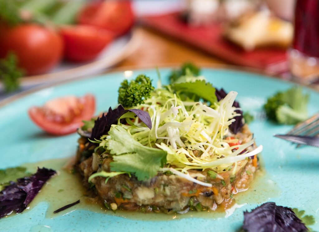 eine gesunde vegetarische Mahlzeit